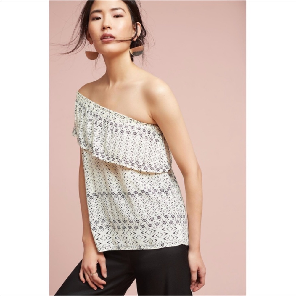 Velvet by graham and spencer anthropologie one shoulder blouse